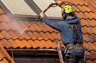 Démoussage et hydrofuge de toiture à Auribail